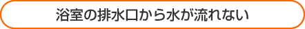 浴室の排水口から水が流れない